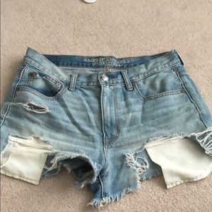 AE denim shorts